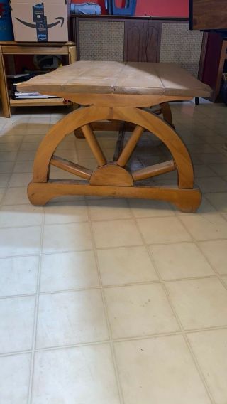 Mid - Century Wagon Wheel Coffee Table & Chairs - LOCAL 6