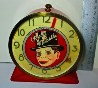 Vintage Gilbert Charlie Mccarthy Animated Alarm Clock