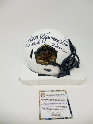 Dan Hampton Chicago Bears Lunar Hof Signed Autographed Mini Helmet Hof 2002 Rare