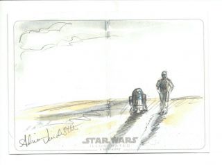 2013 Topps Star Wars Illustrated A Hope Sketch Card 1/1 Artist Signed Auto