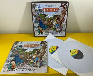 The Hobbit Nm Vinyl Soundtrack Rankin/bass 2 Lp Box Set & Booklet 1977