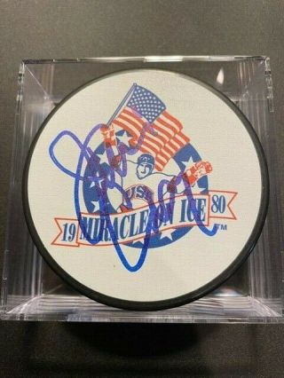 Jim Craig Signed Autographed 1980 Usa Olympic Hockey Miracle On Ice Puck