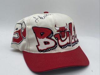 Vintage Chicago Bulls Graffiti Snapback Hat Cap White Dome Rare Drew Pearson 2