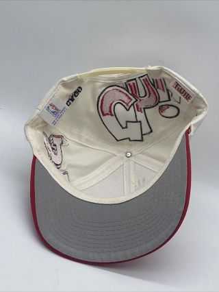 Vintage Chicago Bulls Graffiti Snapback Hat Cap White Dome Rare Drew Pearson 6