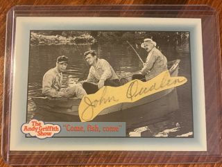 John Oualen “jinx” The Andy Griffith Show Signed Autographed Trading Card