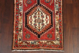Vintage Geometric Oriental Traditional Runner Rug Hand - knotted Wool 3x12 Carpet 5