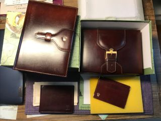 Vintage Rolex 70 - 80’s Leather 71.  00.  04 D - D Box.  Case W/ Notebook; Wallet X2 ❗️