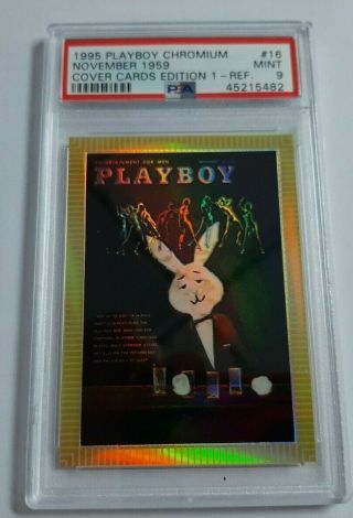 1995 Playboy Chromium Refractor Card 16 November 1959 Graded Psa 9 Pop 1