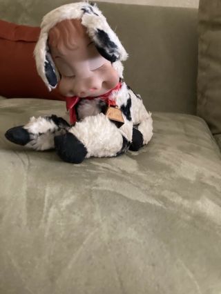 Vintage Rushton Star Creations Plush Rubber Faced Cow