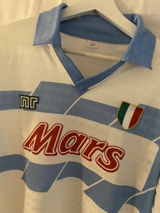 Napoli Away Jersey Ennerre Mars ML 1990/1991 Vintage Football Shirt Maradona L 2