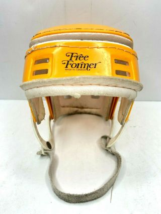 Vintage 70s Former Skateboard Roller Skate Yellow Helmet Canada Child Size