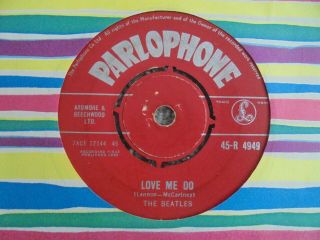 The Beatles - Love Me Do 1962 Uk 45 Parlophone Red Labels 1st