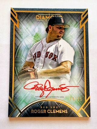 2021 Topps Diamond Icons Roger Clemens Red Ink Auto 19/25 Red Sox