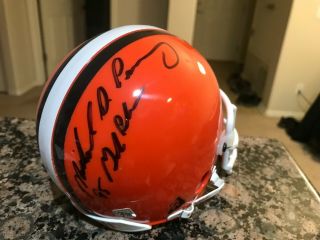 Michael Dean Perry Signed Autographed Browns Metal Mini Helmet With