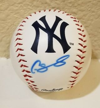 Gary Sanchez Hand Signed Autograph Baseball York Yankees