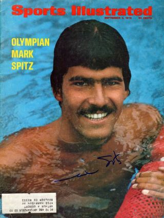 Mark Spitz Autographed September 4,  1972 Issue Sports Illustrated Olympics