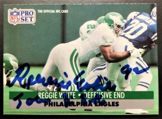 Reggie White Autographed Card - 1991 Pro Set