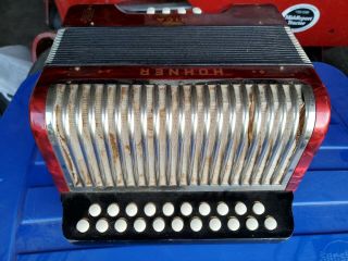 Vintage Hohner Erica Accordion Cf? Made In Germany