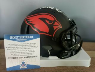 Kurt Warner Signed Arizona Cardinals Eclipse Mini Helmet Beckett Bas