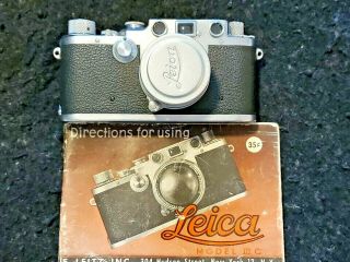 Vintage Leica Model Iii C Ernst Leitz Wetzlar 35mm Film Camera F5cm Lens 1946