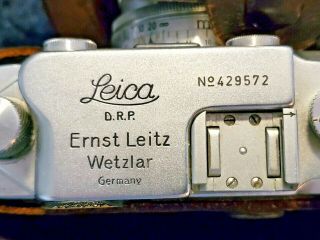 Vintage LEICA Model III C Ernst Leitz Wetzlar 35mm Film Camera f5cm lens 1946 4