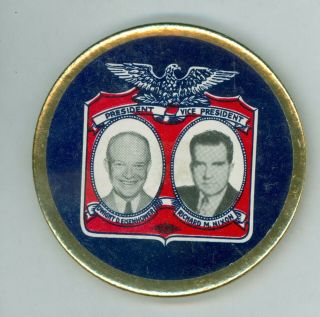 1952 - 56 Presidential Campaign Pinback Button - Dwight Eisenhower & Richard Nixon
