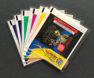 Complete Topps Wax Wrapper Set (6) : Series 1 2 3 4 5.  Star Wars 1977.  Fresh.