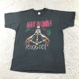 Vintage 90s Alice In Chains Rooster T Shirt Aic Grunge Single Stitch Concert Tee
