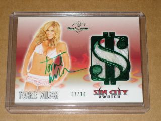2013 Benchwarmer Sin City Vegas Torrie Wilson Auto Autograph Swatch Sexy Playboy