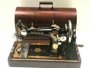 Vintage Singer 128k Hand Crank Sewing Machine C1930 [7136]
