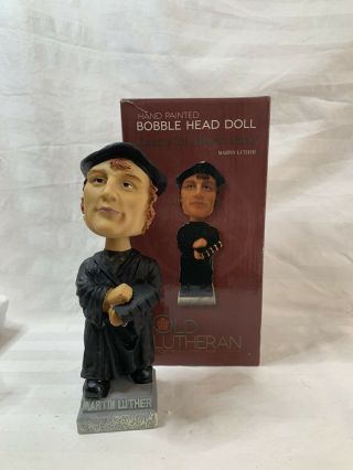 Martin Luther Bobblehead Doll Hand Painted Made By Old Lutheran (nib)