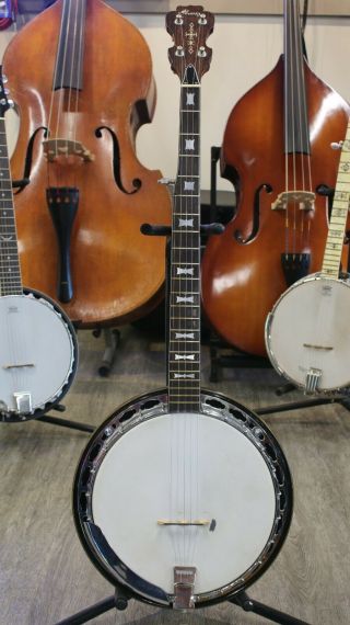 Vintage Early Alvarez 5 String Banjo W Hard Case