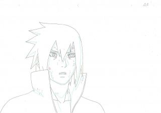 Naruto Shippuden Sasuke Uchiha Genga Douga Production Anime Sketch Not Cel 206