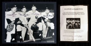 1960s Ny Yankees Signed X 4 Richardson,  Kubek,  Skowron,  Boyer Certified 8x10