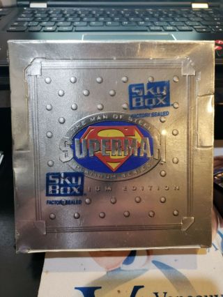 1994 Skybox Superman Man Of Steel Platinum Premium Edition Factory Box