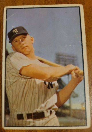 1953 Bowman 59 Mickey Mantle N.  Y.  Yankees 2nd Year Card