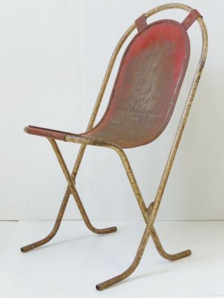 Magnifique Chaise Moderniste Entierement En Metal Vintage 1920 1930 1940 1950