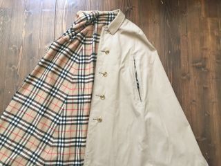 Vintage Burberrys’ Reversible Poncho Cape Coat Made In England Burberry Check