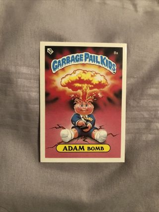 1985 Topps Uk Gpk Adam Bomb Mini Card 8a Checklist Ex -
