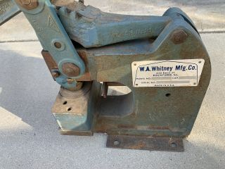 W.  A.  Whitney Mfg.  Co.  Number 91 Bench Punch Vintage 2