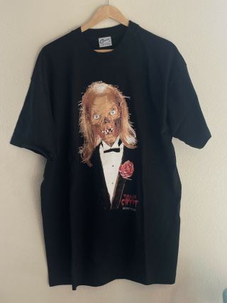 Rare Vintage Tales From The Crypt Cryptkeeper T Shirt Horror Xl Tv Crew Shirt