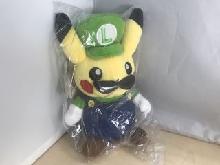 Pokemon Center Original Plush Doll Luigi Pikachu