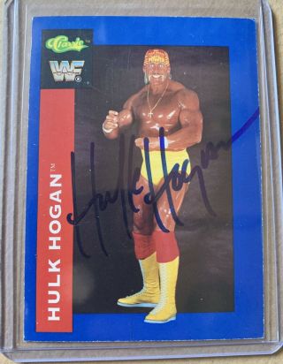Hulk Hogan 1991 Classic Autographed Signed Wrestling Card Wwf Wwe