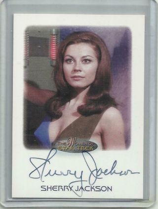 2009 The Women Of Star Trek (rittenhouse) Sherry Jackson " Autograph Card " No