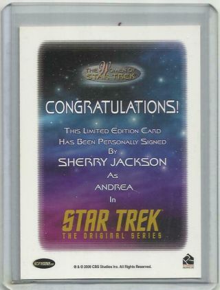 2009 The Women of Star Trek (Rittenhouse) SHERRY JACKSON 