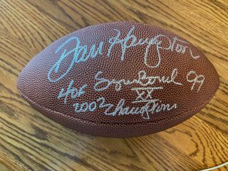 Dan Hampton Chicago Bears Hof 2002 Autographed Signed Football Ball