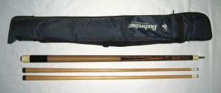 Vintage Mcdermott Two Piece Pool Cue Stick With 2 Shafts - Plus Case