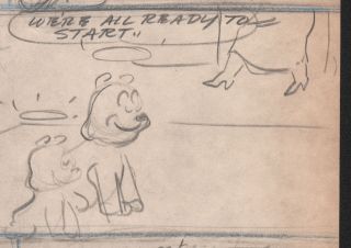 Spike And Tyke 1953 Hand Drawn Comic Page Mgm Golden Age
