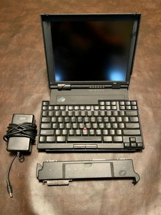 Vintage Ibm Thinkpad 701cs W/ Butterfly Keyboard,  Port Replicator,  Power 701c