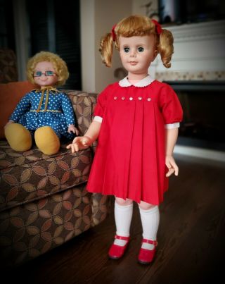 Rare 1960 Eegee Tandy Talks Doll Recreated As " Buffy With Mrs Beasley "